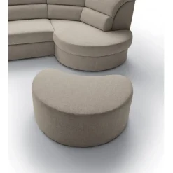 Divano Ad Angolo Russel, Con Pouf Sagomato