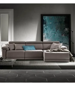 Divano Componibile Comfort Con Seduta Estraibile E Poggiatesta Reclinabile