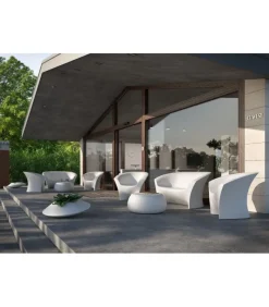 Divano Da Giardino In Polietilene, Realizzato Da Plust In Italia, Certificato Da Catas.