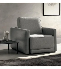 Divano Double, Con Confortevoli Seduta Estraibile E Braccioli Da 11-21-26 Cm.