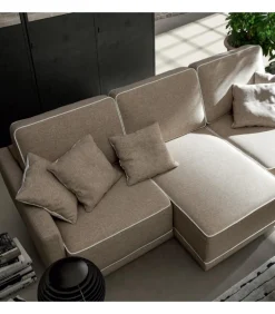 Divano Double, Con Confortevoli Seduta Estraibile E Braccioli Da 11-21-26 Cm.