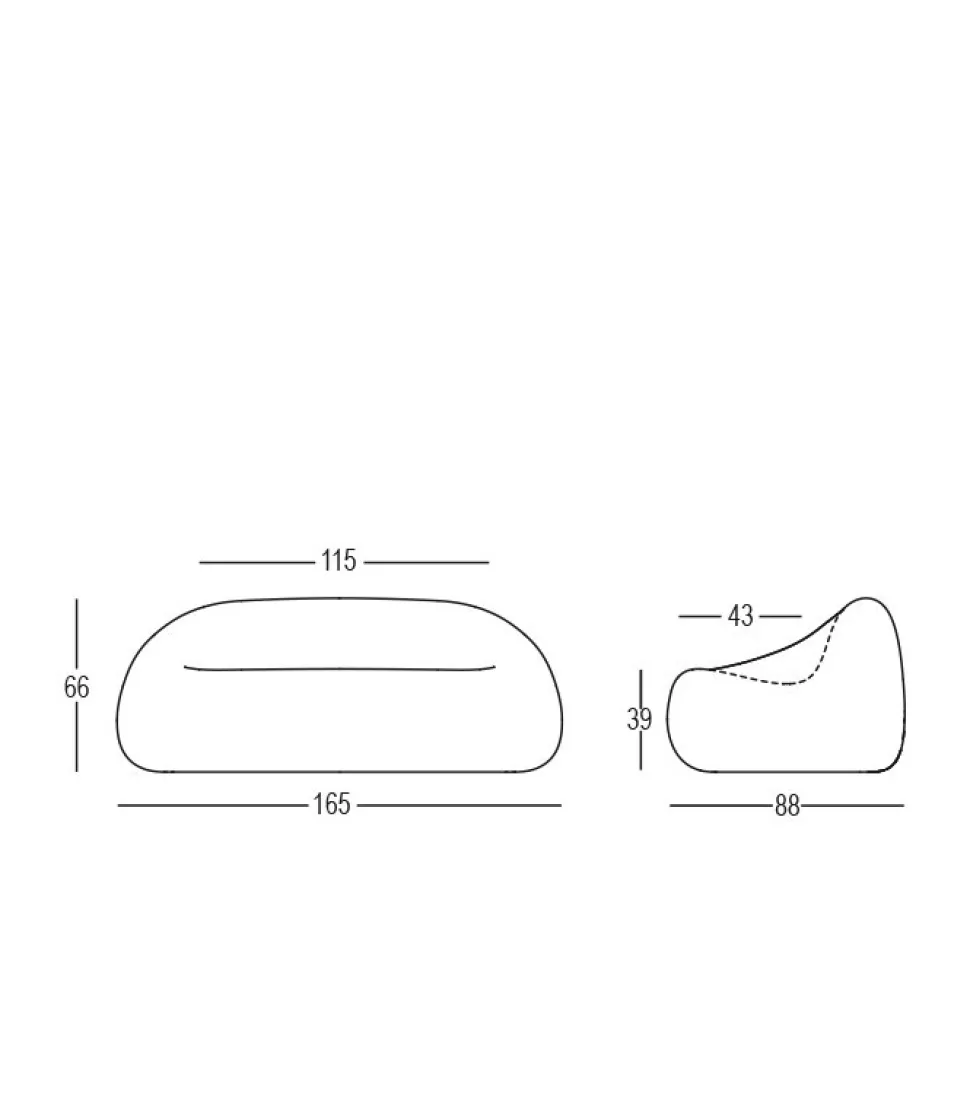 Divano In Polietilene Per Outdoor, Accessoriabile Di Kit Di Fissaggio E Luce E Led.