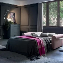 Divano Letto Callas Con Elegante Bracciolo Stondato