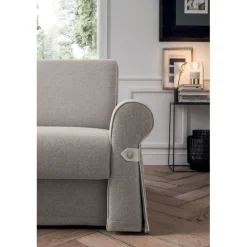 Divano Letto Flair Con Bracciolo Curvo, Bello E Comodo.