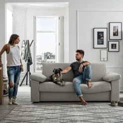 Divano Letto House, Con Confortevoli Cuscini Bracciolo