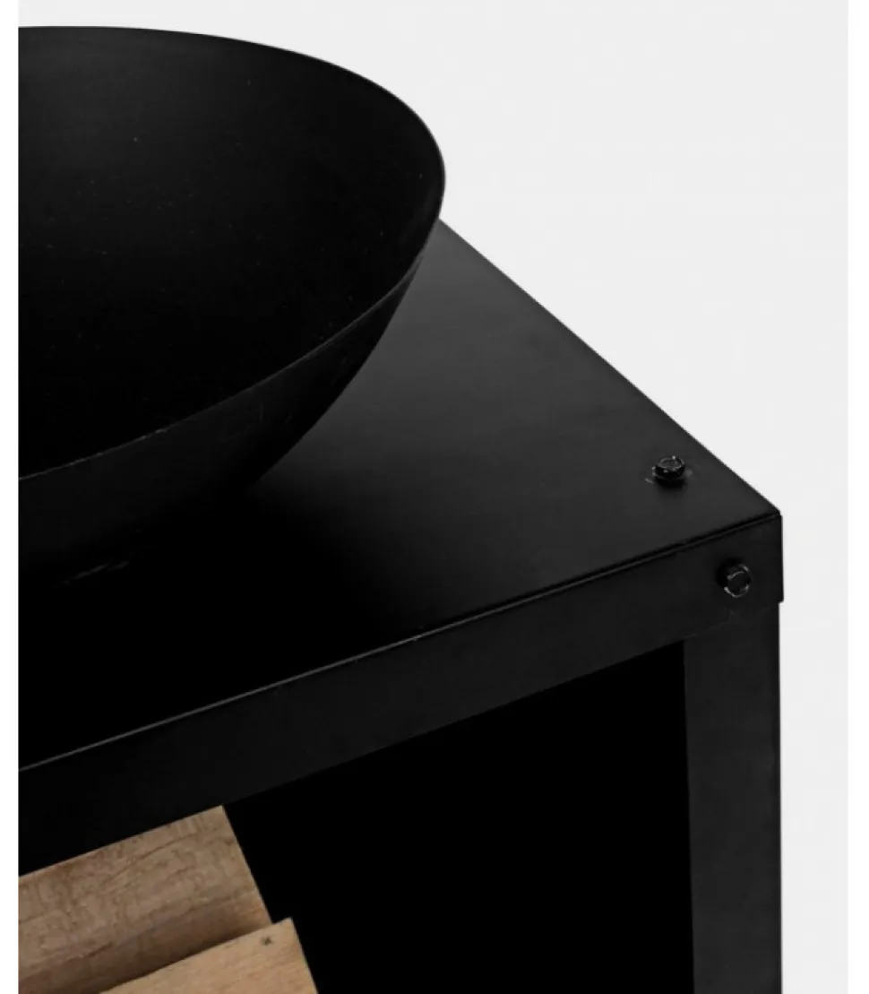 Efesto Braciere Con Porta Legna 50 X 50