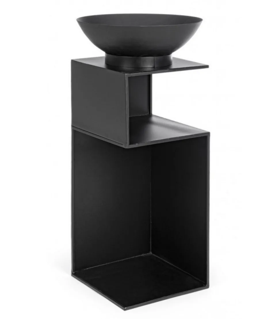 Efesto Braciere Con Porta Legna Diametro 38 J19