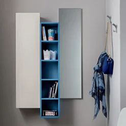 Elemento Libreria Pensile A Giornol. 22 H. 109 P.22 Cm, Ideale Per Creare Composizioni Libreria O Per Accostarloo A Elementi Esistenti, Anche In Bagno. (1 Pezzo)