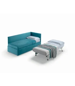 Enjoy Twice Angolo Reversibile , Letto Imbottito Con Secondo Letto Estraibile