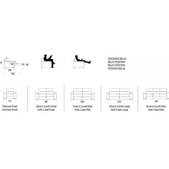 Eros, Divano Con Seduta E Schienale Reclinabile