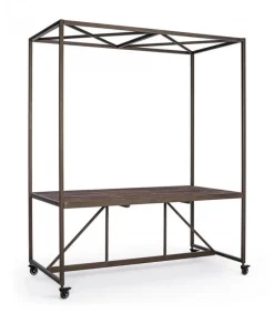 Espositore Con Tetto E Ruote