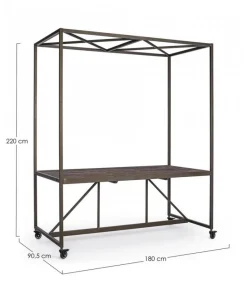 Espositore Con Tetto E Ruote