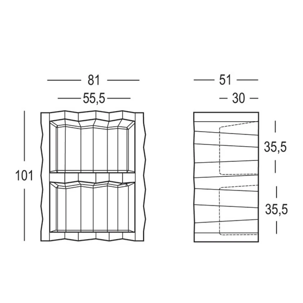 Espositore Di Bottiglie In Polietilene Per L'Outdoor, Accessoriabile Di Luce A Led.