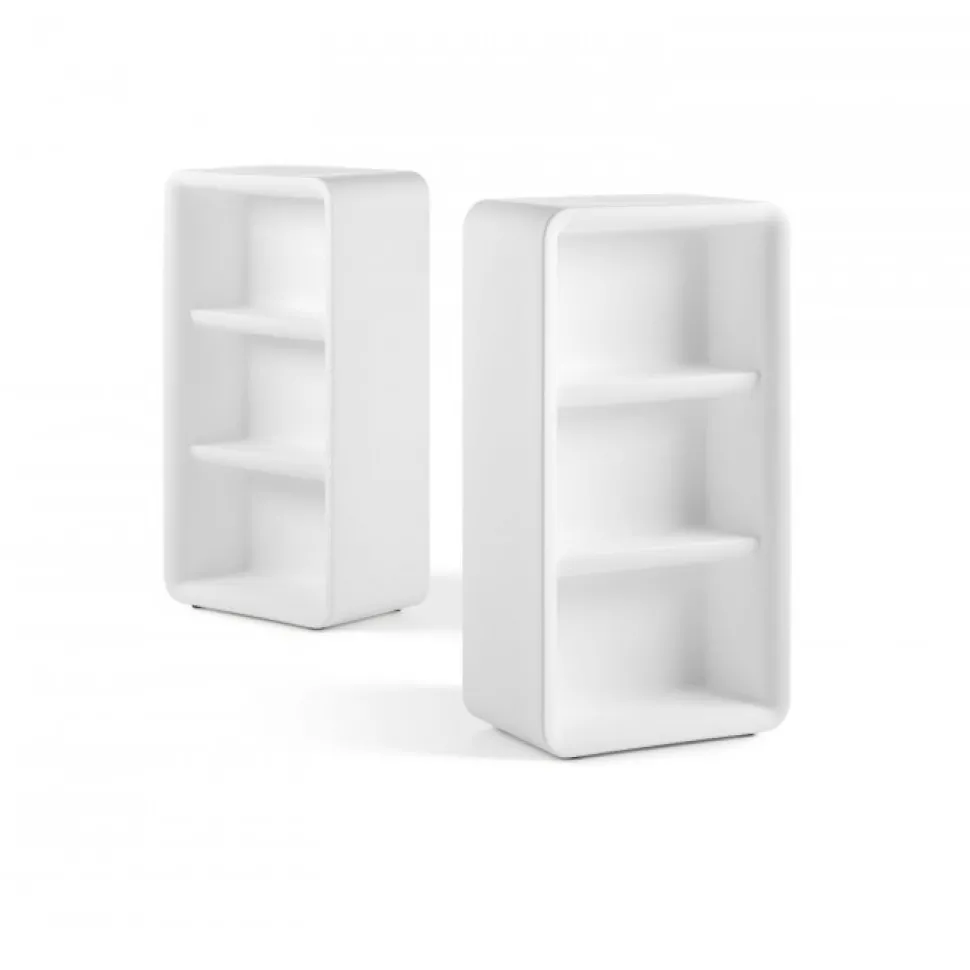 Espositore Di Bottiglie In Polietilene, Con Piedini Regolabili, Ma Accessoriabile Di Kit Ruote.