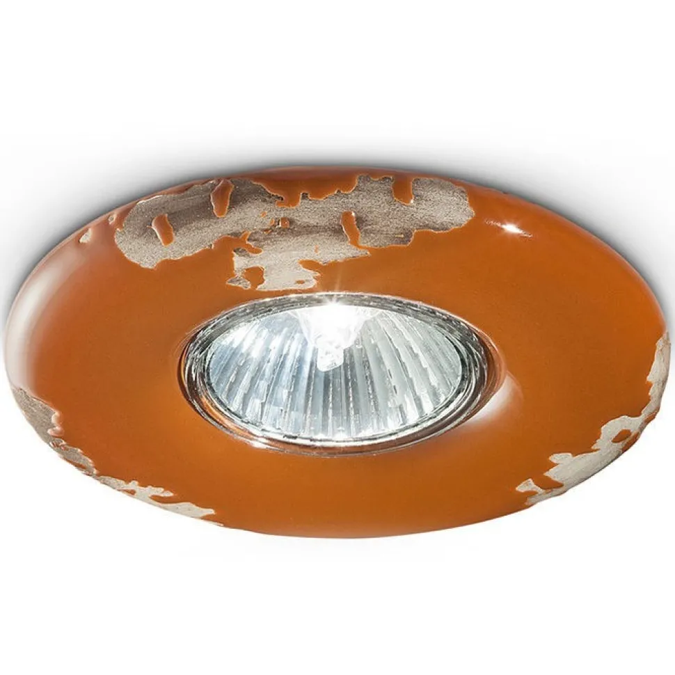 Faretto Brest A Incasso, Realizzato In Ceramica Effetto Vintage, Interamente In Italia Da Ferroluce.