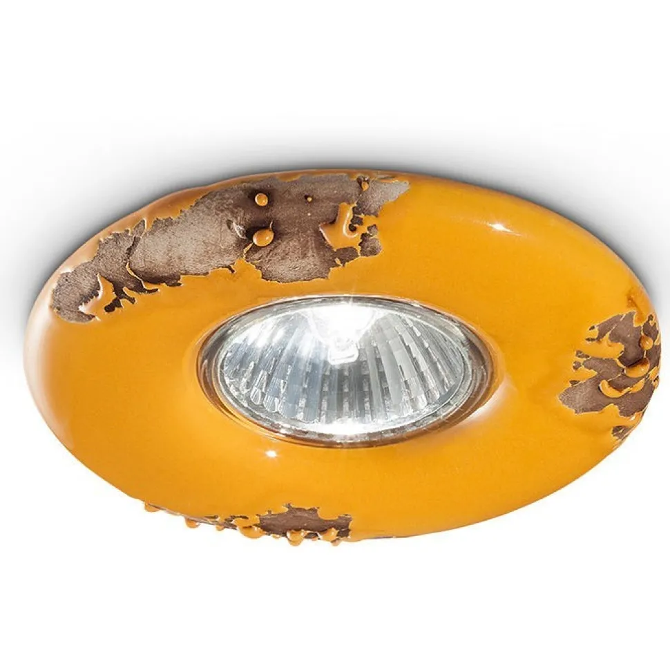 Faretto Brest A Incasso, Realizzato In Ceramica Effetto Vintage, Interamente In Italia Da Ferroluce.