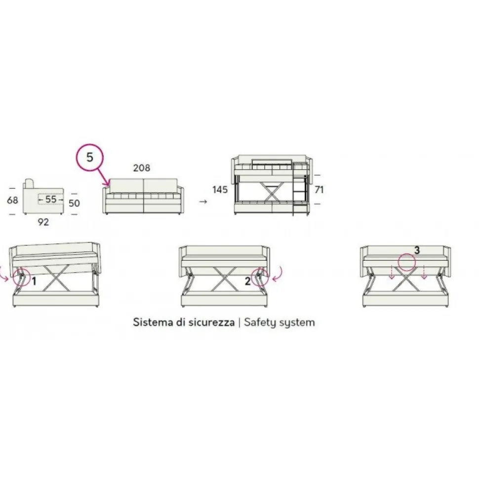 Hans Un Bel Divano E Un Comodo Letto A Castello