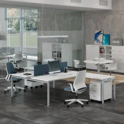 Idea+ Angolare Scrivania Con Struttura In Metallo E Piano In Laminato Di Molti Colori