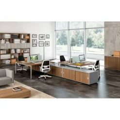 Idea+ Angolare Scrivania Con Struttura In Metallo E Piano In Laminato Di Molti Colori