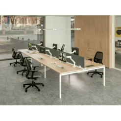 Idea+ Angolare Scrivania Con Struttura In Metallo E Piano In Laminato Di Molti Colori