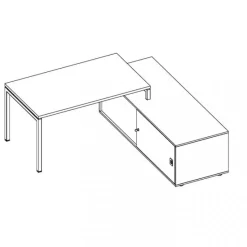 Idea+ Scrivania Con Struttura In Metallo E Piano In Laminato Di Molti Colori