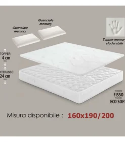Il Kit Materasso Promo Fantasy Con Topper In Memory Foam E Molle Indipendenti