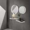 Ingresso Con Doppiaspecchiera Tonda E Coppia Di Mensole Sagomate - Art762