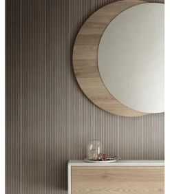 Ingresso Con Mobiletto Pensile A Ribalta, Specchiera Tonta E Coppia Appendiabiti A Parete L.90 H.130 Cm. - Art624