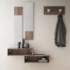 Ingresso Pensile Con Elementiagiorno, Doppia Specchiera E Appendiabiti A Parete- Art 616