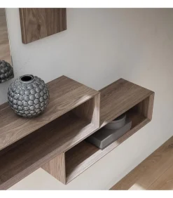 Ingresso Pensile Con Elementiagiorno, Doppia Specchiera E Appendiabiti A Parete- Art 616