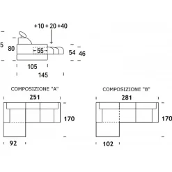 James, Divano Con Penisola E Seduta A Scorrimento