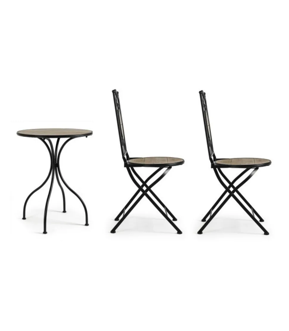 Kansas Set 2 Sedie Pieghevoli + Tavolo
