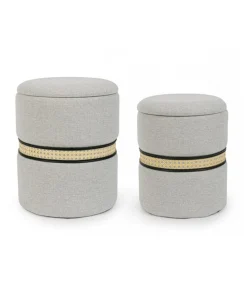 Karina Set 2 Pouf Con Contenitore