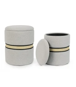 Karina Set 2 Pouf Con Contenitore