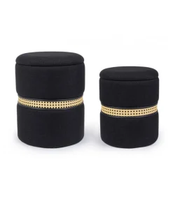 Karina Set 2 Pouf Con Contenitore