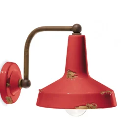 La Valletta, Applique Made In Italy Di Ferroluce, Realizzata In Ceramica Finiture Vintage Stile Anticato.