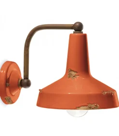 La Valletta, Applique Made In Italy Di Ferroluce, Realizzata In Ceramica Finiture Vintage Stile Anticato.