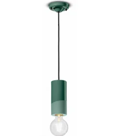 Lampada A Sospensione In Ceramica Smaltata Con Presa E27 Da Massimo 77W E Varie Finiture Disponibili.