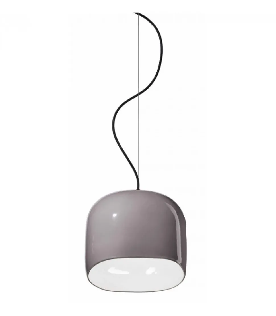 Lampada Ayrton, Realizzata In Italia Con Paralume In Ceramica Smaltata.