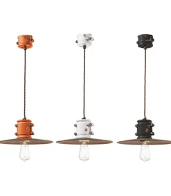 Lampada Harlem Di Ferroluce, Prodotta In Italia Dai Migliori Artigiani, In Ceramica In Vari Colori Anticati.