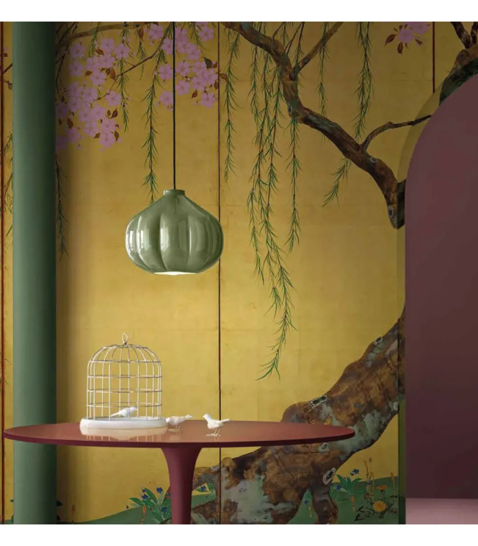 Lampada Sospesa Afoxe C2641. Realizzata In Ceramica In Italia Da Ferroluce.