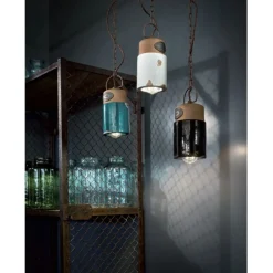 Lampada Sospesa Bakewell Prodotta In Italia Da Ferroluce, Disponibile In Colori Anticati Con Stile Vintage.