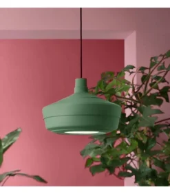 Lampada Sospesa Churuata Di Ferroluce, Realizzata In Italia In Ceramica Smaltata.