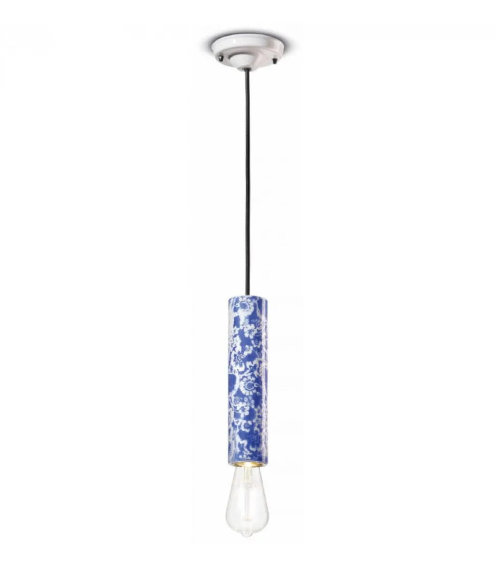 Lampada Sospesa In Ceramica Laccata, Realizzata In Italia Da Ferroluce.