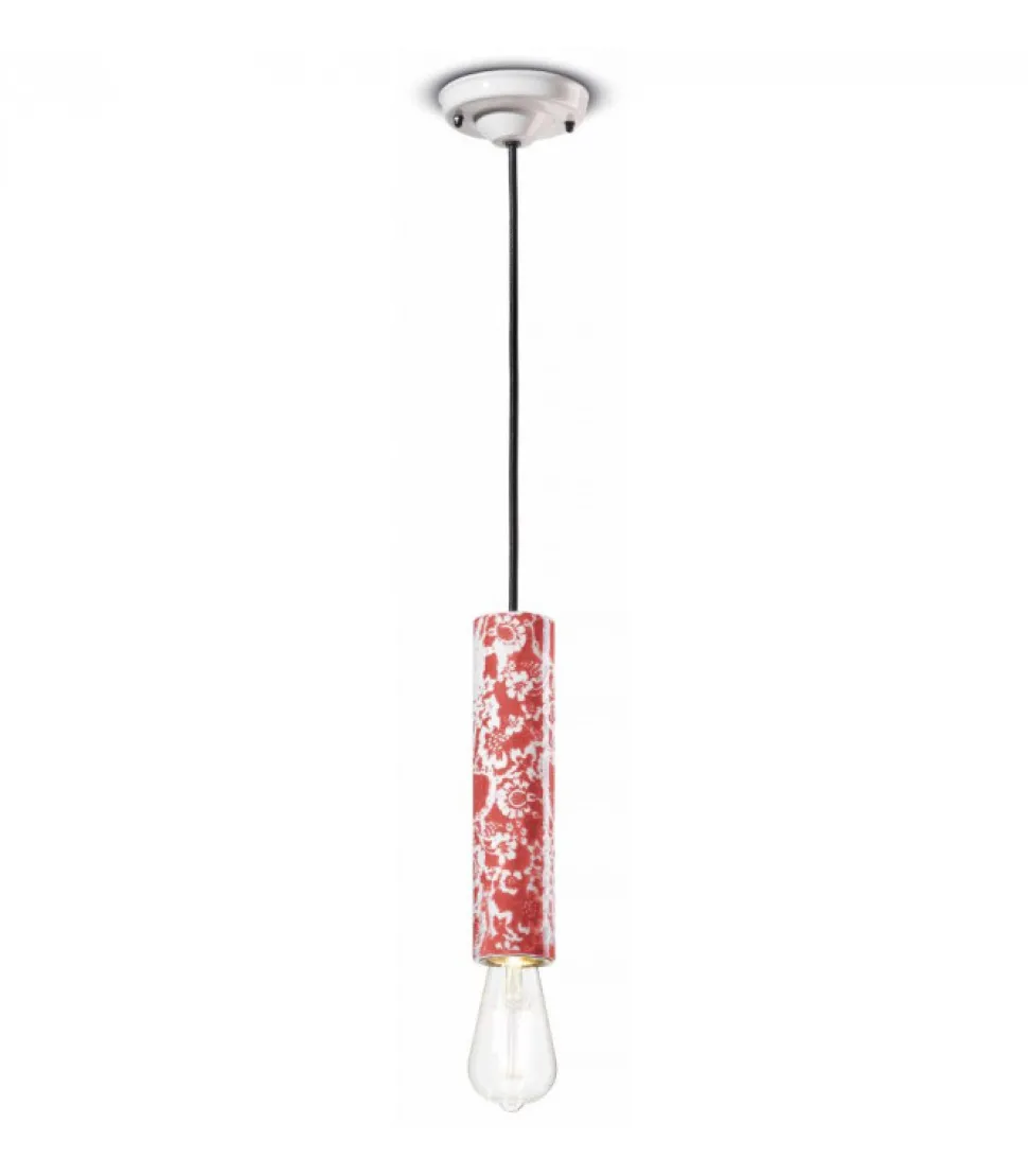 Lampada Sospesa In Ceramica Laccata, Realizzata In Italia Da Ferroluce.