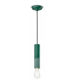 Lampada Sospesa In Ceramica Laccata, Realizzata In Italia Da Ferroluce.