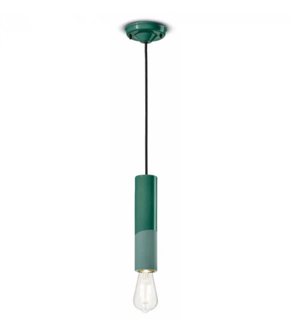 Lampada Sospesa In Ceramica Laccata, Realizzata In Italia Da Ferroluce.