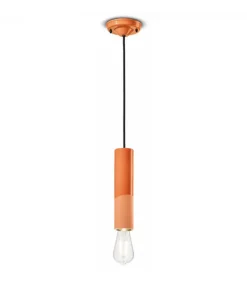 Lampada Sospesa In Ceramica Laccata, Realizzata In Italia Da Ferroluce.