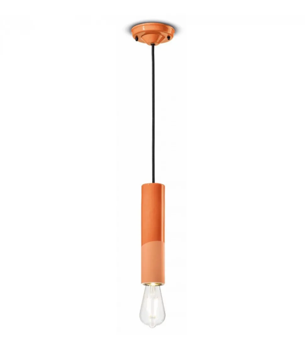 Lampada Sospesa In Ceramica Laccata, Realizzata In Italia Da Ferroluce.