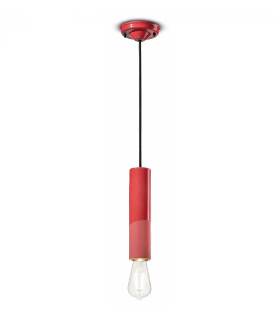 Lampada Sospesa In Ceramica Laccata, Realizzata In Italia Da Ferroluce.